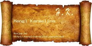 Hengl Karmelina névjegykártya
